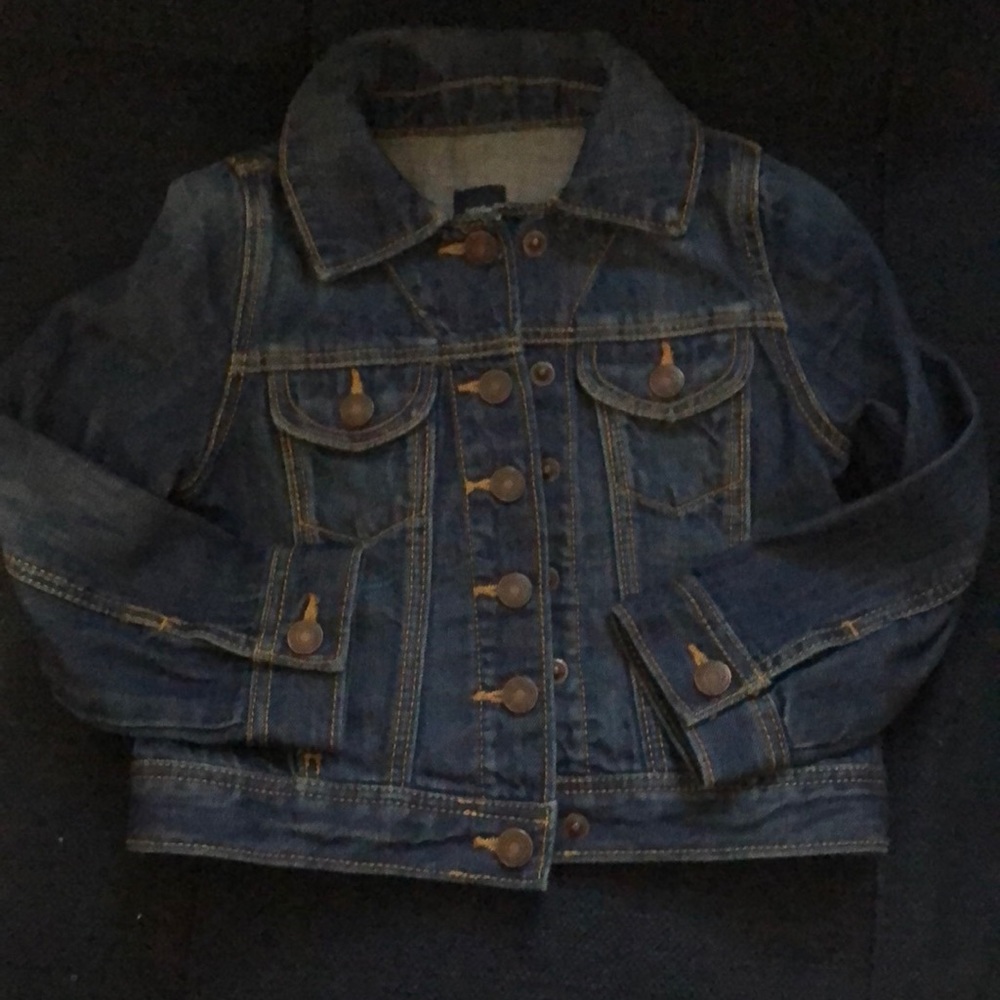 Girls GAP dark blue denim jacket, 3T like new
